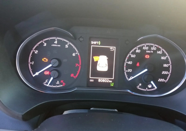 Toyota Yaris cena 56650 przebieg: 80000, rok produkcji 2018 z Piaski małe 106